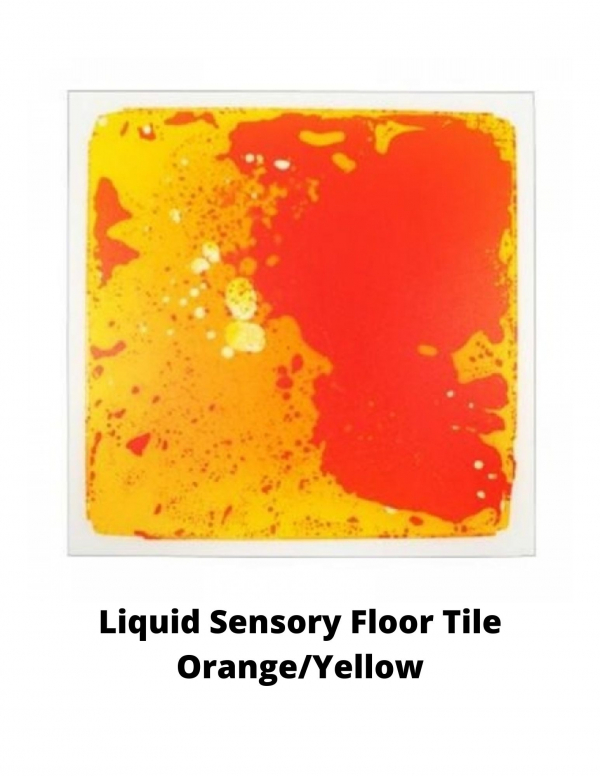 Liquid Sensory Floor Tile - Orange/Yellow